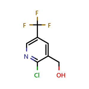 Chemical structure of (2-chloro-5-(trifluoromethyl)pyridin-3-yl)methanol , CAS 943551-28-8, AChemBlock O30112