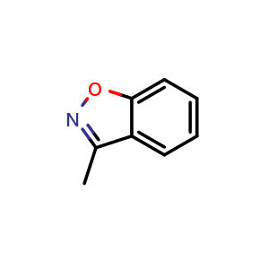 Chemical structure of 3-methylbenzo[d]isoxazole , CAS 4825-75-6, AChemBlock O30125