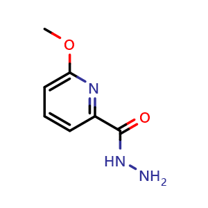 Chemical structure of 6-methoxypyridine-2-carbohydrazide , CAS 855784-42-8, AChemBlock O30144