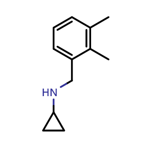Chemical structure of N-(2,3-dimethylbenzyl)cyclopropanamine , CAS 625437-38-9, AChemBlock O30156