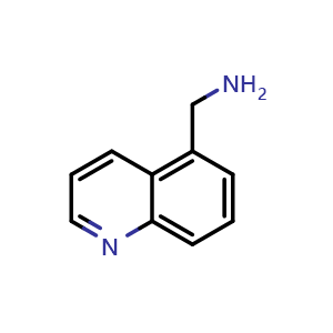 Chemical structure of (quinolin-5-yl)methanamine , CAS 58123-57-2, AChemBlock O30170