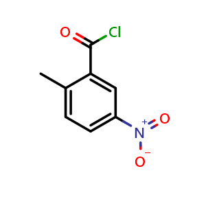 Chemical structure of 2-methyl-5-nitrobenzoyl chloride , CAS 64688-68-2, AChemBlock O30181