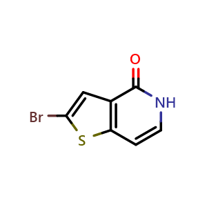Chemical structure of 2-bromothieno[3,2-c]pyridin-4(5H)-one , CAS 28948-60-9, AChemBlock O30208