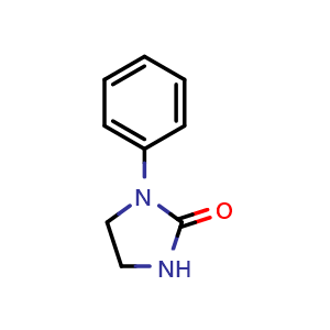 Chemical structure of 1-phenylimidazolidin-2-one , CAS 1848-69-7, AChemBlock O30219