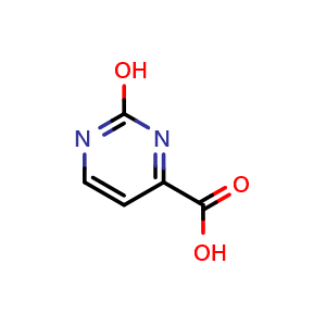 Chemical structure of 2-hydroxypyrimidine-4-carboxylic acid , CAS 89379-73-7, AChemBlock O30222