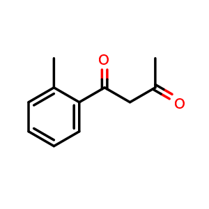Chemical structure of 1-o-tolylbutane-1,3-dione , CAS 56290-54-1, AChemBlock O30227