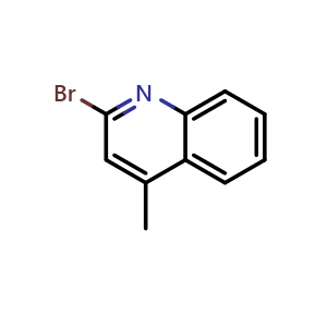 Chemical structure of 2-bromo-4-methylquinoline , CAS 64658-04-4, AChemBlock O30233