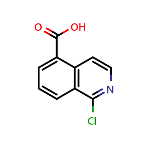Chemical structure of 1-chloroisoquinoline-5-carboxylic acid , CAS 763068-68-4, AChemBlock O30242
