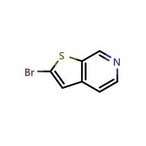 Chemical structure of 2-bromothieno[2,3-c]pyridine , CAS 756477-36-8, AChemBlock O30270