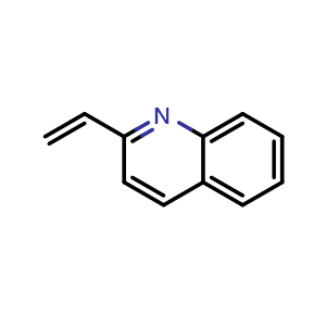 Chemical structure of 2-vinylquinoline , CAS 772-03-2, AChemBlock O30327