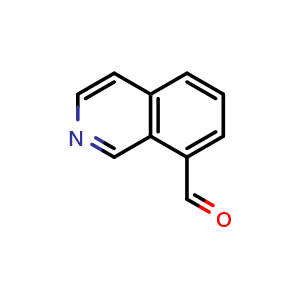 Chemical structure of isoquinoline-8-carbaldehyde , CAS 787615-01-4, AChemBlock O30328