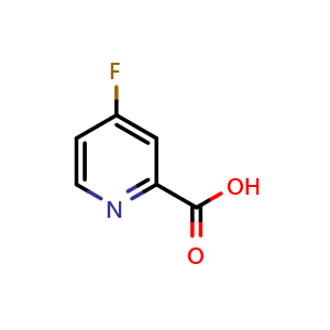 Chemical structure of 4-fluoropyridine-2-carboxylic acid , CAS 886371-78-4, AChemBlock O30336