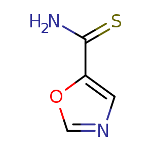 Chemical structure of oxazole-5-carbothioamide , CAS 885274-32-8, AChemBlock O30338