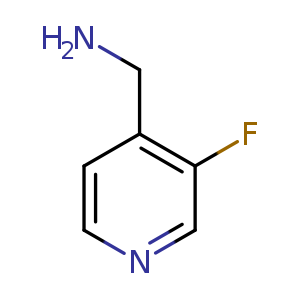 Chemical structure of (3-fluoropyridin-4-yl)methanamine , CAS 870063-62-0, AChemBlock O30341