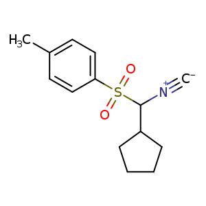 Chemical structure of 1-(cyclopentylisocyanomethylsulfonyl)-4-methylbenzene , CAS 1048971-66-9, AChemBlock O30378