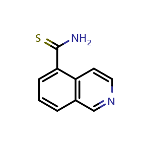 Chemical structure of isoquinoline-5-carbothioamide , CAS 885272-56-0, AChemBlock O30382