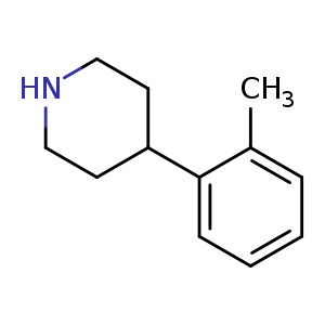 Chemical structure of 4-o-tolylpiperidine , CAS 630116-52-8, AChemBlock O30391