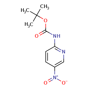 Chemical structure of tert-butyl 5-nitropyridin-2-ylcarbamate , CAS 161117-88-0, AChemBlock O30401