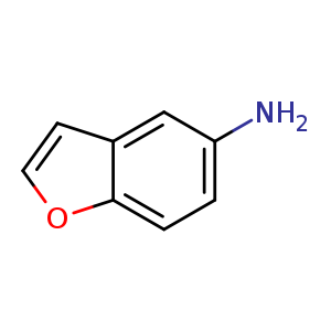 Chemical structure of benzofuran-5-amine , CAS 58546-89-7, AChemBlock O30424