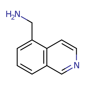 Chemical structure of (isoquinolin-5-yl)methanamine , CAS 58123-58-3, AChemBlock O30439