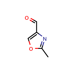 Chemical structure of 2-methyloxazole-4-carbaldehyde , CAS 113732-84-6, AChemBlock O30450