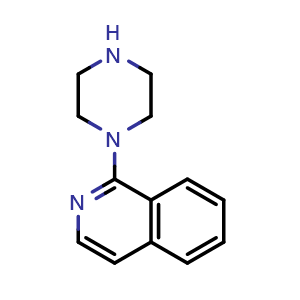 Chemical structure of 1-(piperazin-1-yl)isoquinoline , CAS 126653-00-7, AChemBlock O30454
