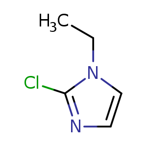 Chemical structure of 2-chloro-1-ethyl-1H-imidazole , CAS 946061-13-8, AChemBlock O30463