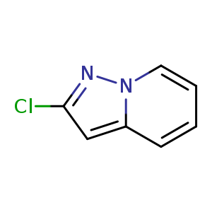 Chemical structure of 2-chloroH-pyrazolo[1,5-a]pyridine , CAS 60637-33-4, AChemBlock O30469