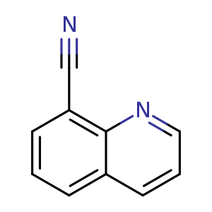 Chemical structure of quinoline-8-carbonitrile , CAS 35509-27-4, AChemBlock O30474