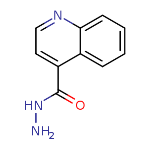 Chemical structure of quinoline-4-carbohydrazide , CAS 29620-62-0, AChemBlock O30478