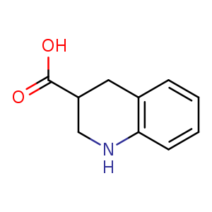 Chemical structure of 1,2,3,4-tetrahydroquinoline-3-carboxylic acid , CAS 114527-53-6, AChemBlock O30492
