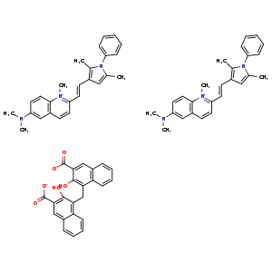 Chemical structure of Pyrvinium Pamoate , CAS 3546-41-6, AChemBlock O30494
