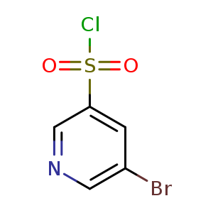 Chemical structure of 5-bromopyridine-3-sulfonyl chloride , CAS 65001-21-0, AChemBlock O30509