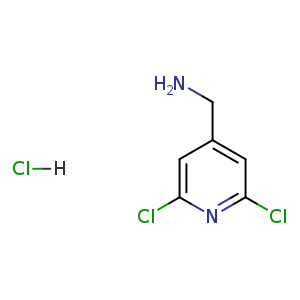 Chemical structure of (2,6-dichloropyridin-4-yl)methanamine hydrochloride , CAS 879660-72-7, AChemBlock O30535