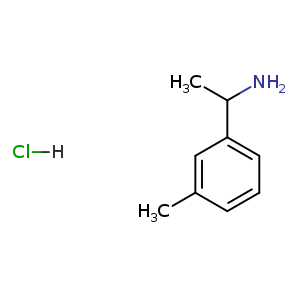 Chemical structure of 1-m-tolylethanamine hydrochloride , CAS 856629-05-5, AChemBlock O30538