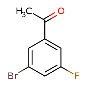 Chemical structure of 1-(3-bromo-5-fluorophenyl)ethanone , CAS 105515-20-6, AChemBlock O30551