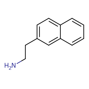 Chemical structure of 2-(naphthalen-2-yl)ethanamine , CAS 2017-68-7, AChemBlock O30559