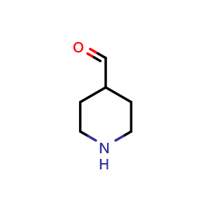 Chemical structure of piperidine-4-carbaldehyde , CAS 50675-20-2, AChemBlock O30562