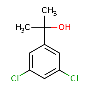 Chemical structure of 2-(3,5-dichlorophenyl)propan-2-ol , CAS 68575-35-9, AChemBlock O30577