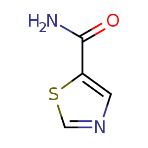 Chemical structure of thiazole-5-carboxamide , CAS 74411-19-1, AChemBlock O30585