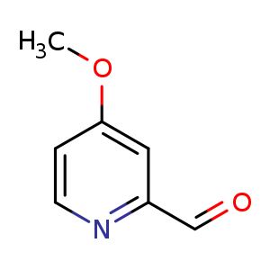 Chemical structure of 4-methoxypyridine-2-carbaldehyde , CAS 16744-81-3, AChemBlock O30611