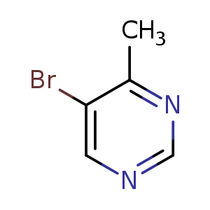 Chemical structure of 5-bromo-4-methylpyrimidine , CAS 1439-09-4, AChemBlock O30617