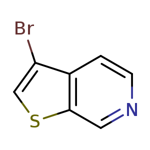Chemical structure of 3-bromothieno[2,3-c]pyridine , CAS 28783-17-7, AChemBlock O30623