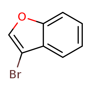 Chemical structure of 3-bromobenzofuran , CAS 59214-70-9, AChemBlock O30635