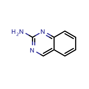 Chemical structure of quinazolin-2-amine , CAS 1687-51-0, AChemBlock O30639