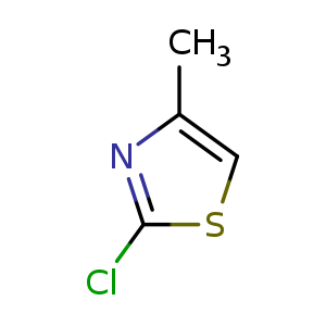 Chemical structure of 2-chloro-4-methylthiazole , CAS 26847-01-8, AChemBlock O30642