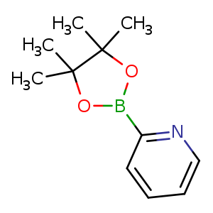 Chemical structure of 2-(4,4,5,5-tetramethyl-1,3,2-dioxaborolan-2-yl)pyridine , CAS 874186-98-8, AChemBlock O30674