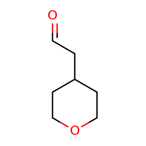 Chemical structure of 2-(tetrahydro-2H-pyran-4-yl)acetaldehyde , CAS 65626-23-5, AChemBlock O30688