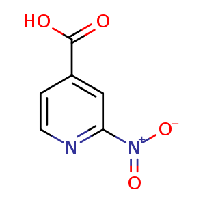 Chemical structure of 2-nitropyridine-4-carboxylic acid , CAS 33225-74-0, AChemBlock O30689