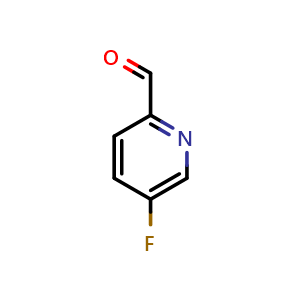Chemical structure of 5-fluoropyridine-2-carbaldehyde , CAS 31181-88-1, AChemBlock O30696